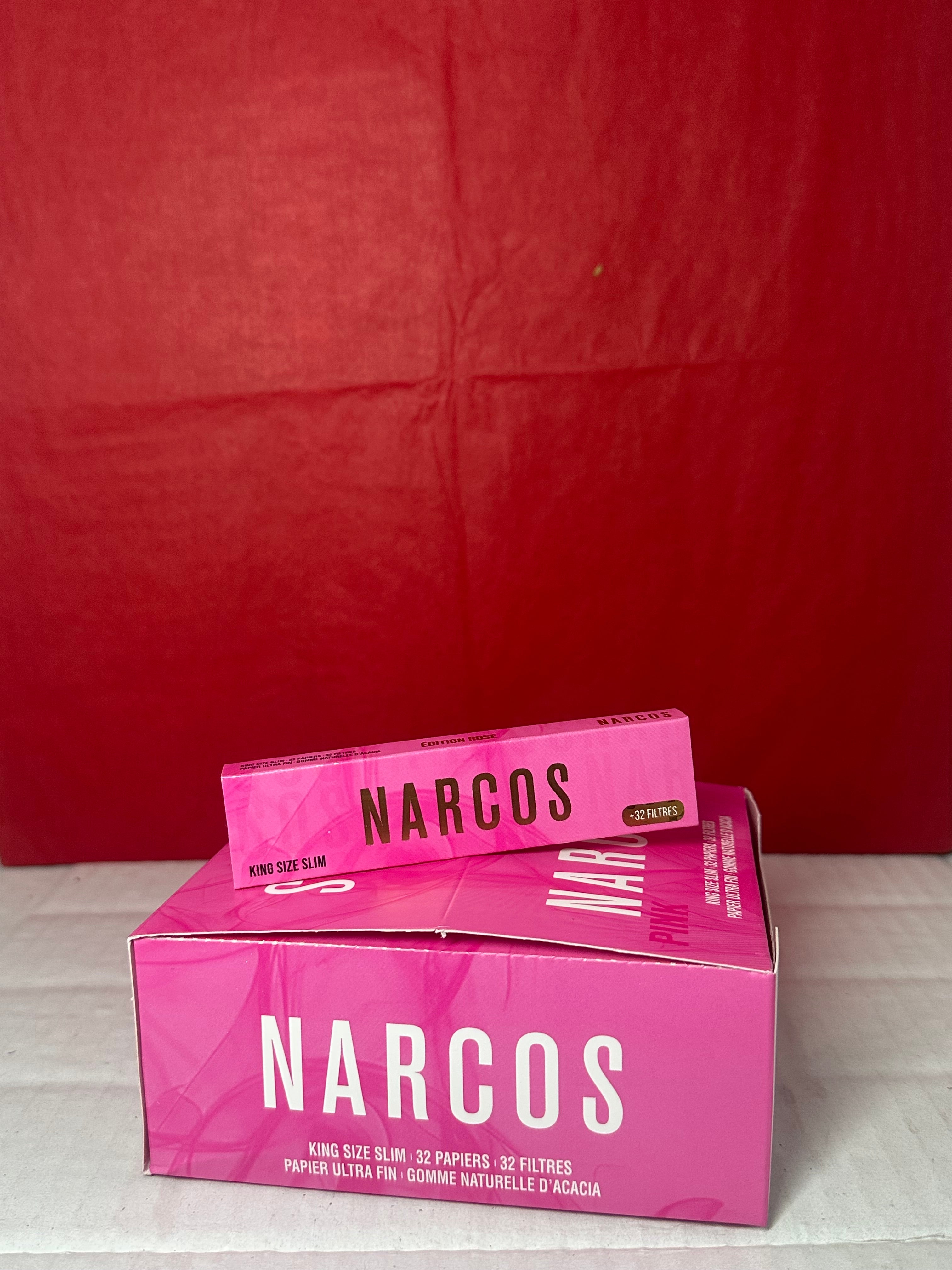 Narcos pink edition king size rolling paper with tips