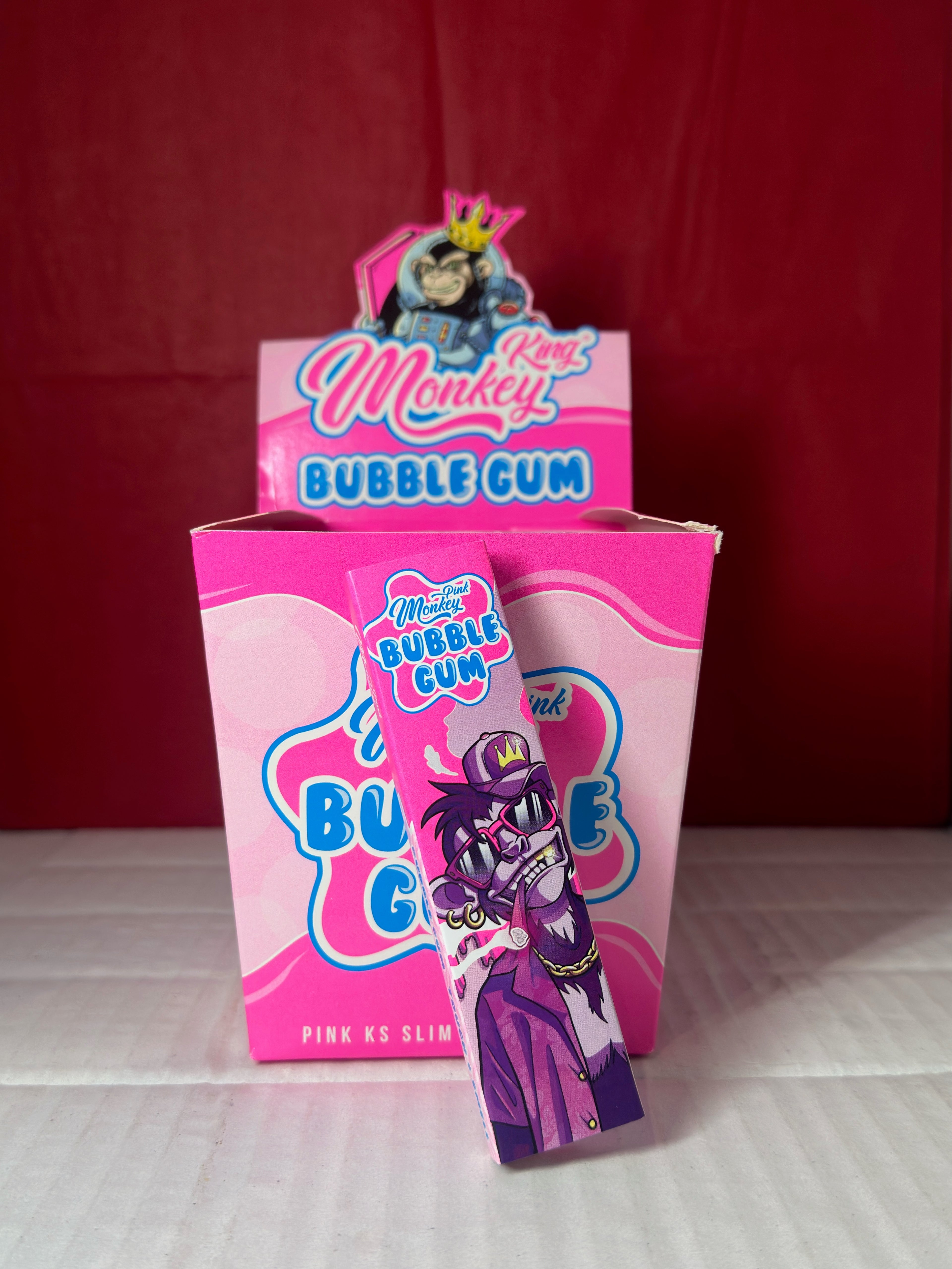 Monkey king bubblegum rolling paper with tips