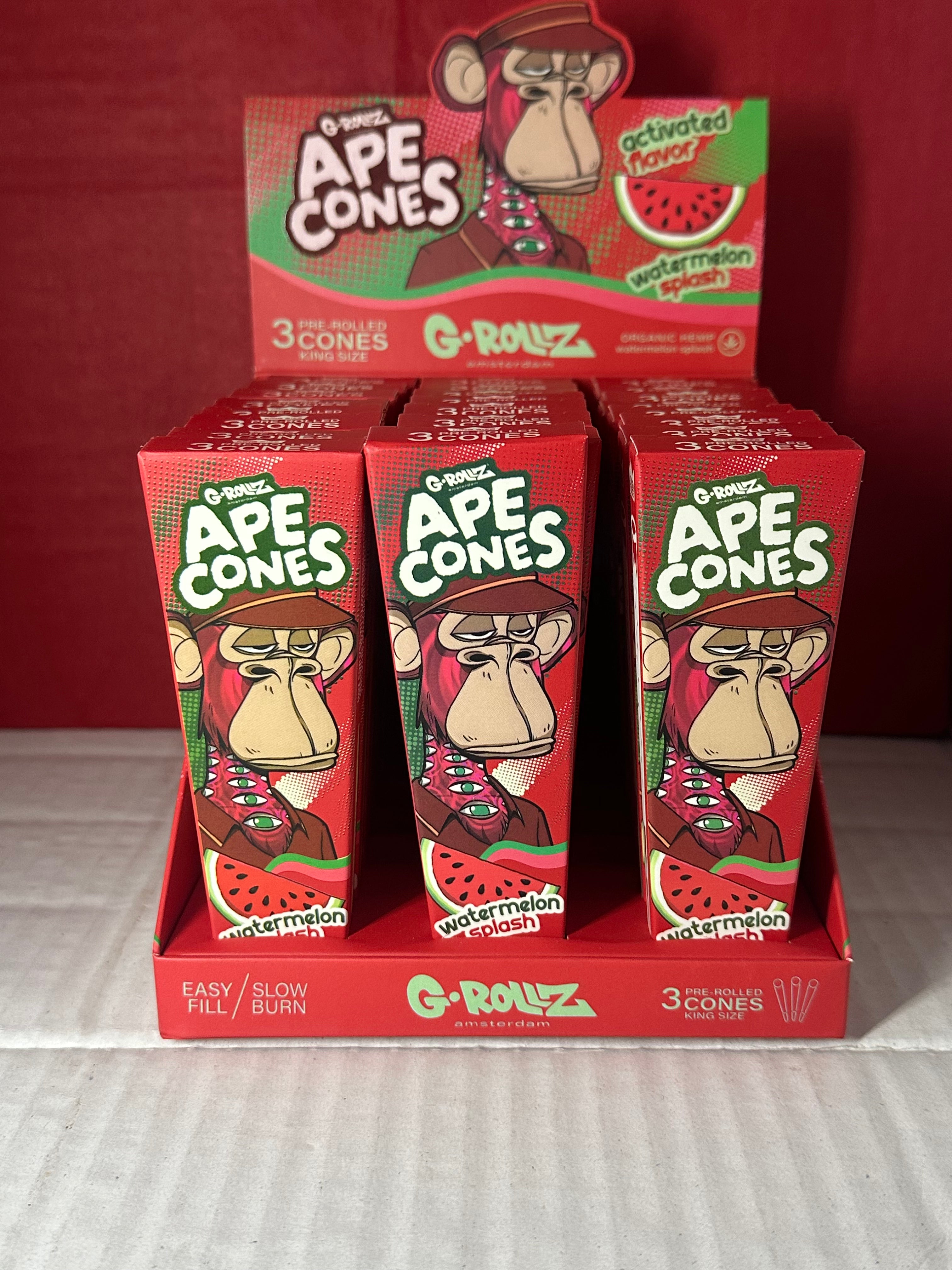 G-rollz ape cone-pop activated flavoured tip-watermelon splash