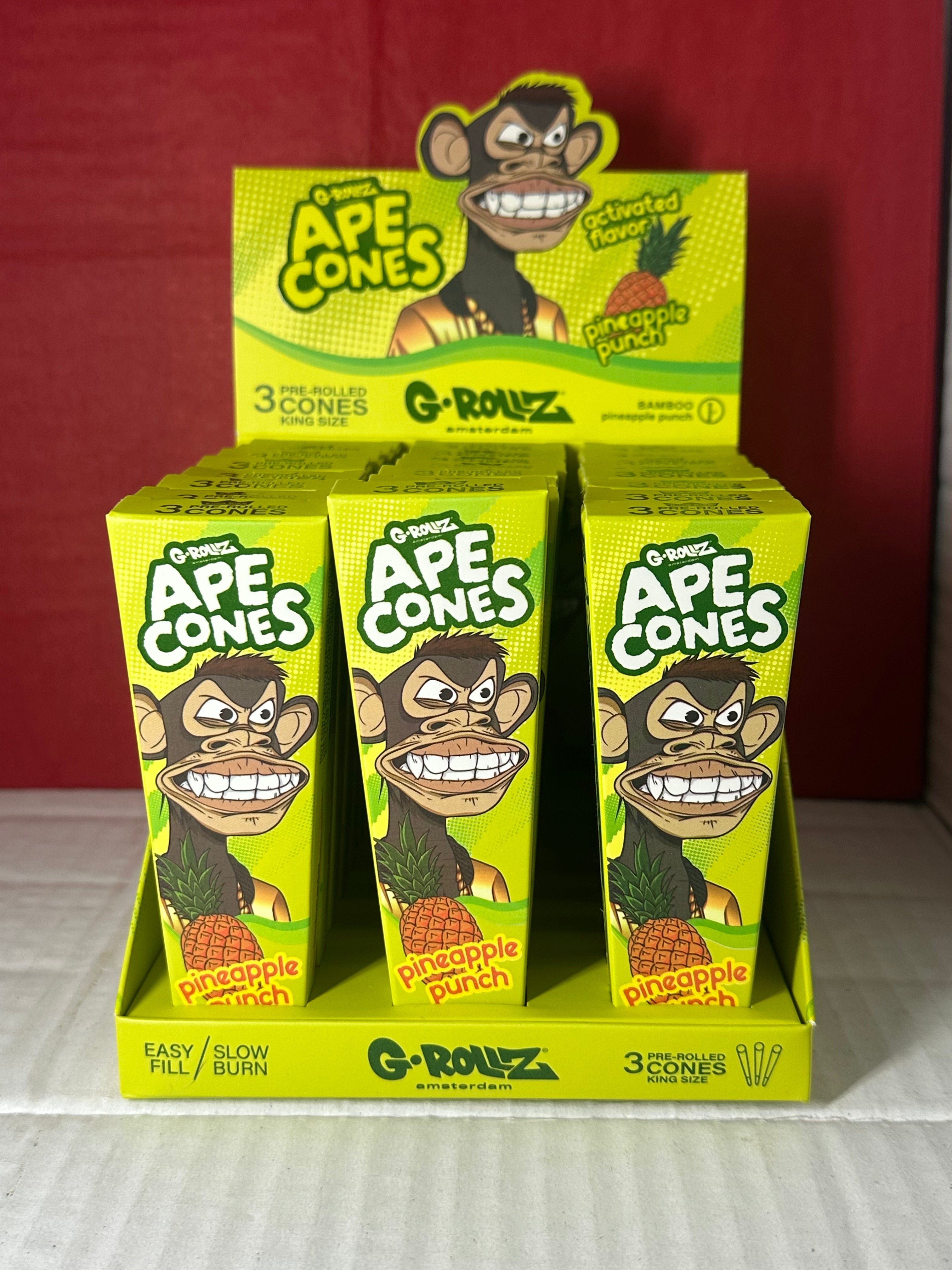 G-rollz ape cone-pop activated flavoured tip-pineapple punch