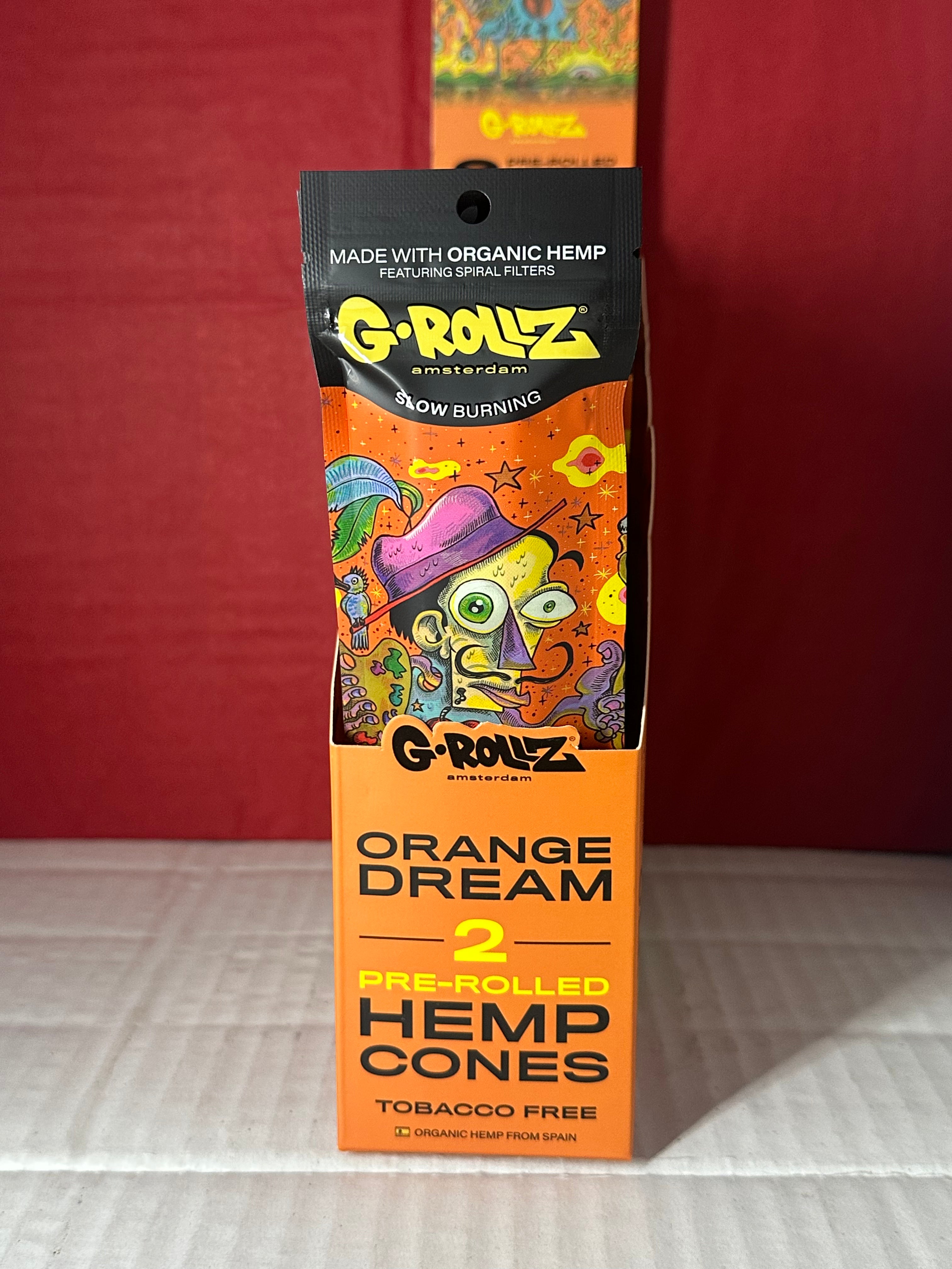 G-rollz pre rolled hemp cones-orange dream