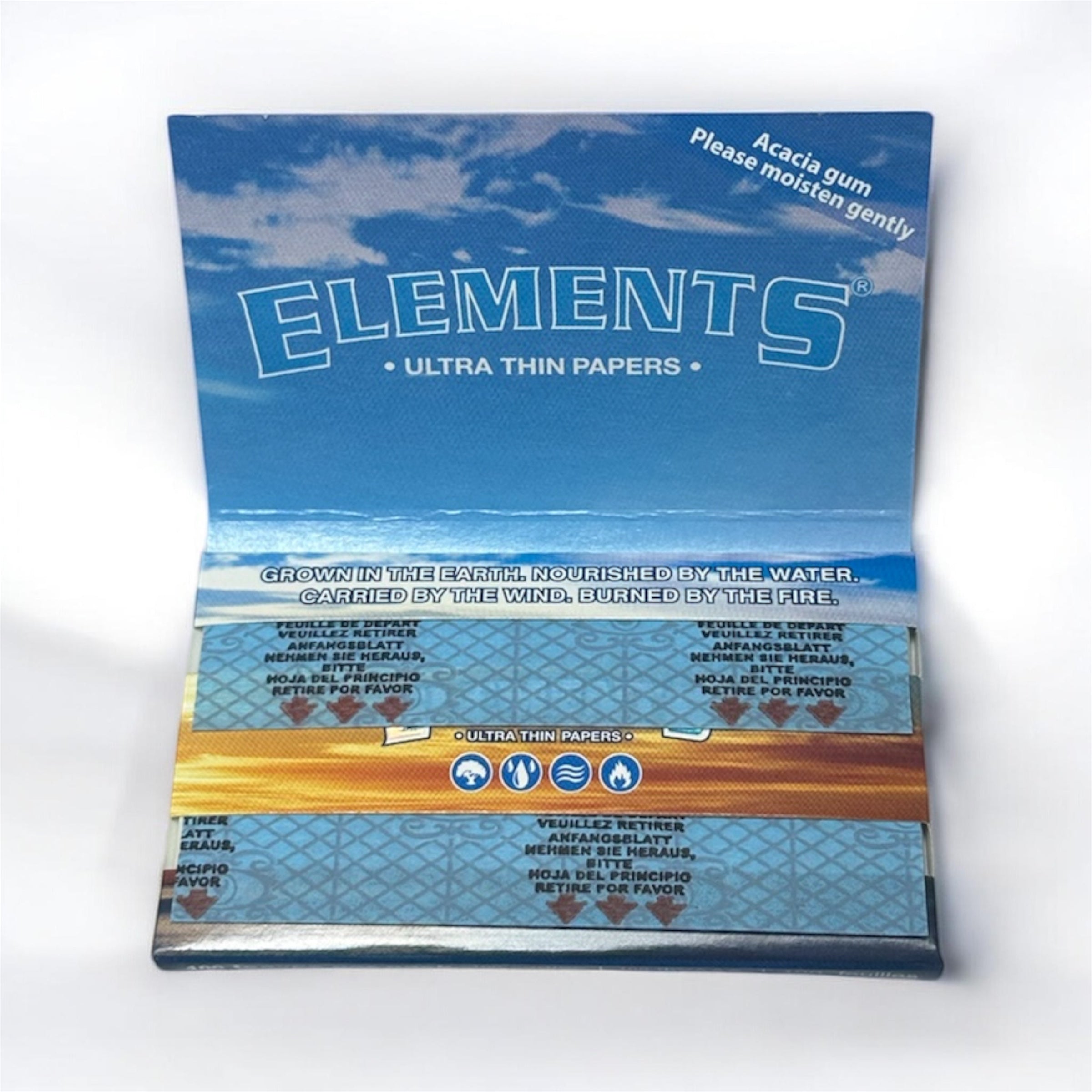 Elements ultra thin single wide double window rolling paper
