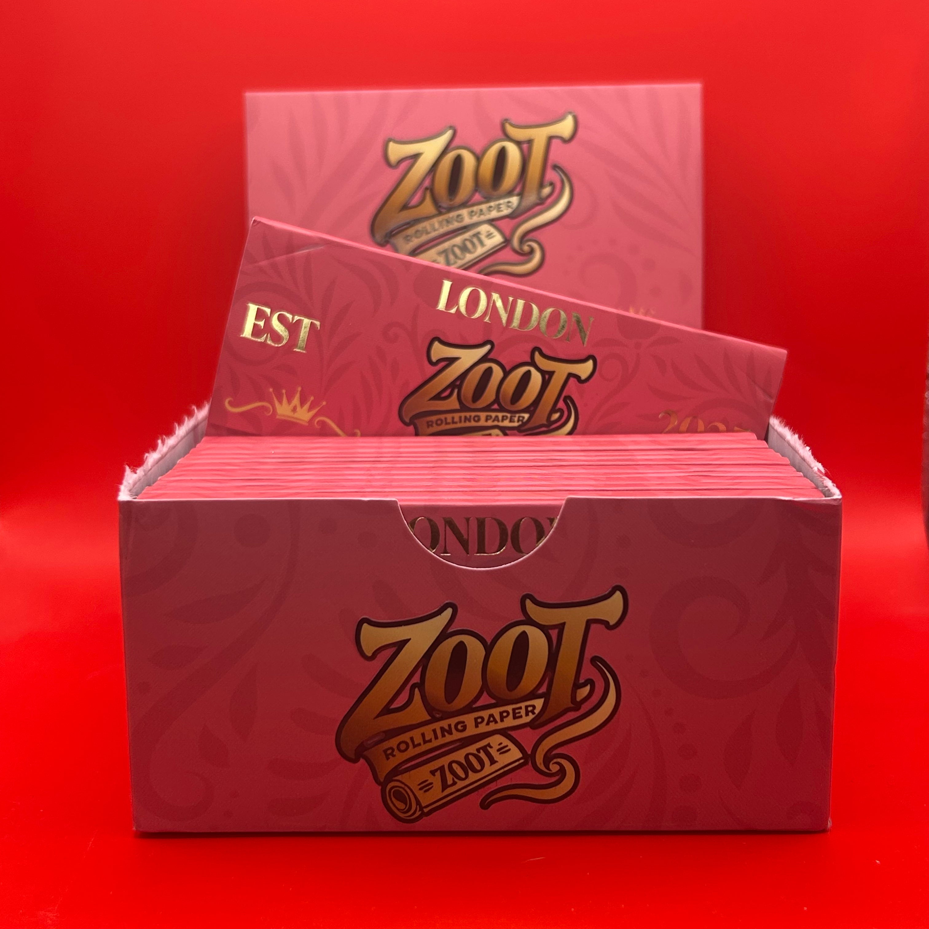 Zoot pink king size rolling paper with tips